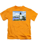 Goat Island Lighthouse Newport Rhode Island - Kids T-Shirt