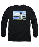 Goat Island Lighthouse Newport Rhode Island - Long Sleeve T-Shirt