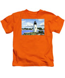 Goat Island Lighthouse Newport Rhode Island - Kids T-Shirt