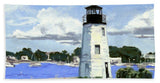 Goat Island Lighthouse Newport Rhode Island - Beach Towel