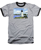Goat Island Lighthouse Newport Rhode Island - Baseball T-Shirt