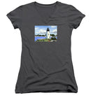 Goat Island Lighthouse Newport Rhode Island - Women's V-Neck