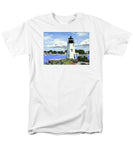Goat Island Lighthouse Newport Rhode Island - Men's T-Shirt  (Regular Fit)