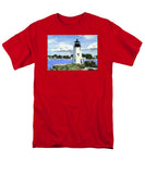 Goat Island Lighthouse Newport Rhode Island - Men's T-Shirt  (Regular Fit)