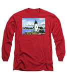Goat Island Lighthouse Newport Rhode Island - Long Sleeve T-Shirt