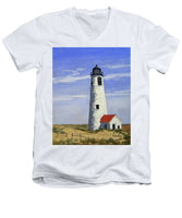 Great Point Lighthouse Nantucket Massachusetts - Men's V-Neck T-Shirt