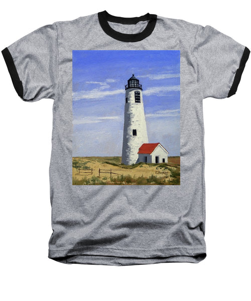 Great Point Lighthouse Nantucket Massachusetts - Baseball T-Shirt