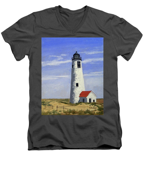 Great Point Lighthouse Nantucket Massachusetts - Men's V-Neck T-Shirt