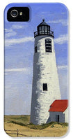 Great Point Lighthouse Nantucket Massachusetts - Phone Case