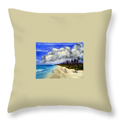 Naples Beach Naples Florida - Throw Pillow