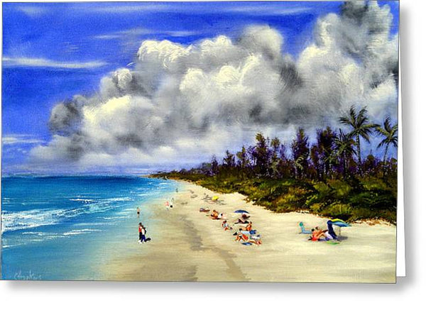 Naples Beach Naples Florida - Greeting Card