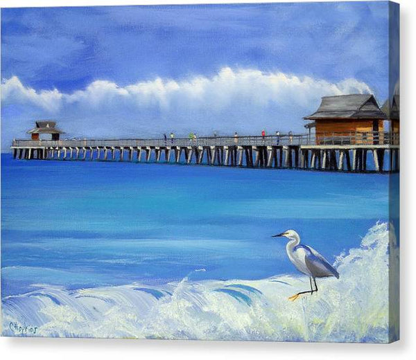 Naples Pier Naples Florida - Canvas Print