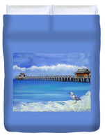 Naples Pier Naples Florida - Duvet Cover
