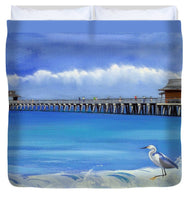 Naples Pier Naples Florida - Duvet Cover