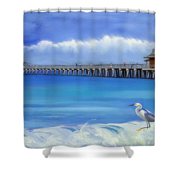 Naples Pier Naples Florida - Shower Curtain