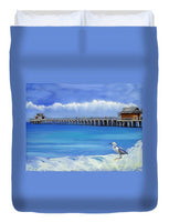 Naples Pier Naples Florida - Duvet Cover
