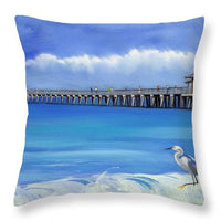 Naples Pier Naples Florida - Throw Pillow