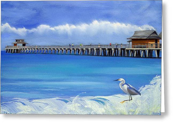 Naples Pier Naples Florida - Greeting Card