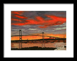 Newport Bridge Newport Rhode Island - Framed Print