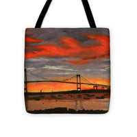 Newport Bridge Newport Rhode Island - Tote Bag