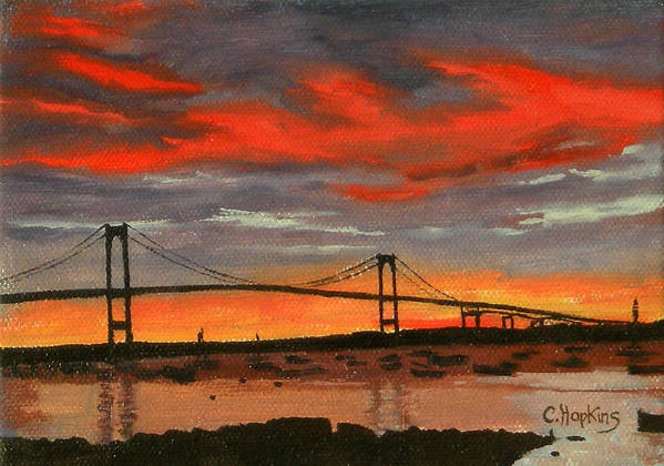 Newport Bridge Newport Rhode Island - Art Print