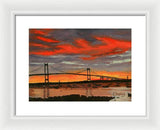 Newport Bridge Newport Rhode Island - Framed Print