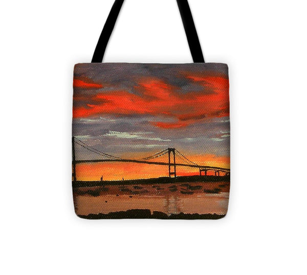 Newport Bridge Newport Rhode Island - Tote Bag