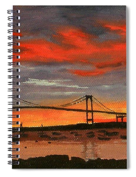 Newport Bridge Newport Rhode Island - Spiral Notebook