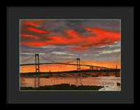 Newport Bridge Newport Rhode Island - Framed Print