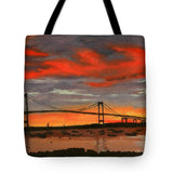 Newport Bridge Newport Rhode Island - Tote Bag