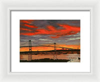 Newport Bridge Newport Rhode Island - Framed Print