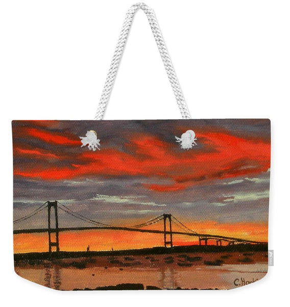 Newport Bridge Newport Rhode Island - Weekender Tote Bag