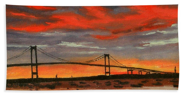 Newport Bridge Newport Rhode Island - Bath Towel