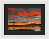 Newport Bridge Newport Rhode Island - Framed Print