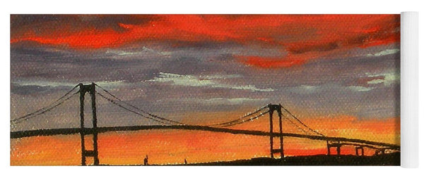 Newport Bridge Newport Rhode Island - Yoga Mat