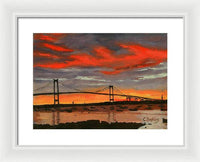 Newport Bridge Newport Rhode Island - Framed Print