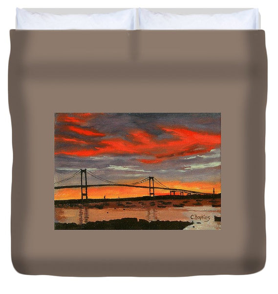 Newport Bridge Newport Rhode Island - Duvet Cover