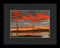 Newport Bridge Newport Rhode Island - Framed Print