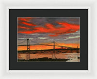 Newport Bridge Newport Rhode Island - Framed Print