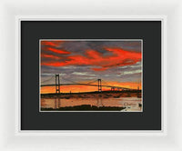 Newport Bridge Newport Rhode Island - Framed Print