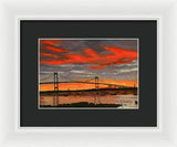 Newport Bridge Newport Rhode Island - Framed Print