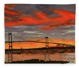 Newport Bridge Newport Rhode Island - Blanket