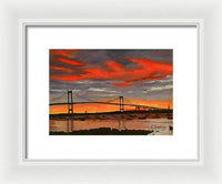 Newport Bridge Newport Rhode Island - Framed Print