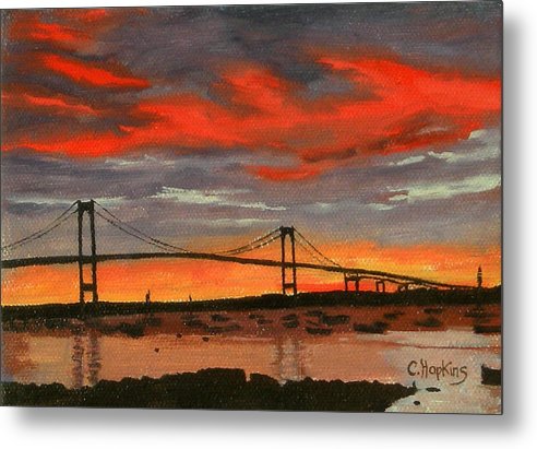 Newport Bridge Newport Rhode Island - Metal Print