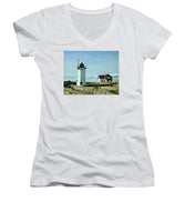 Race Point Lighthouse Provincetown Cape Cod Massachusetts - Women's V-Neck