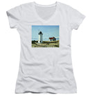 Race Point Lighthouse Provincetown Cape Cod Massachusetts - Women's V-Neck