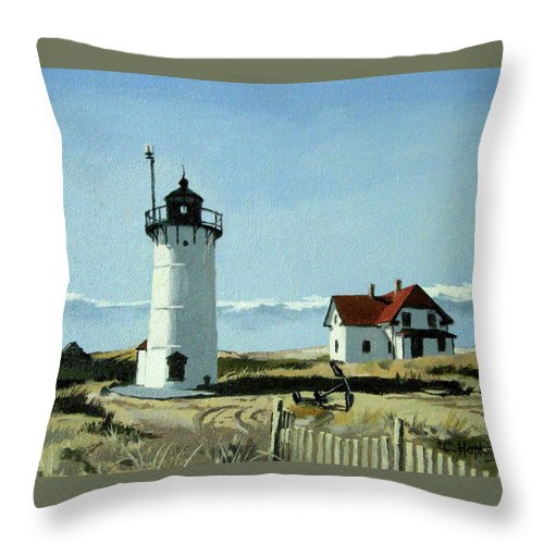 Race Point Lighthouse Provincetown Cape Cod Massachusetts - Throw Pillow