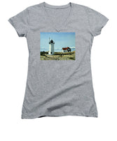 Race Point Lighthouse Provincetown Cape Cod Massachusetts - Women's V-Neck
