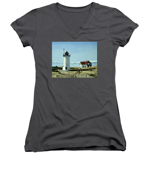 Race Point Lighthouse Provincetown Cape Cod Massachusetts - Women's V-Neck
