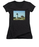 Race Point Lighthouse Provincetown Cape Cod Massachusetts - Women's V-Neck